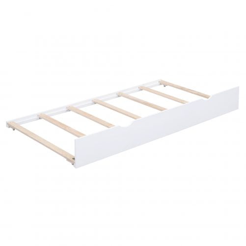 Twin Size Daybed with Storage Shelves, Blackboard, Cork board, USB Ports and Twin Size Trundle