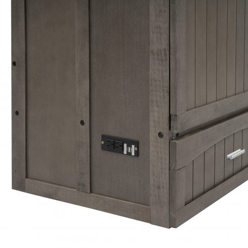 Queen Size Murphy Bed With Built-in Charging Station