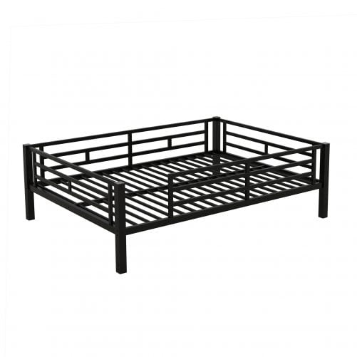 Metal Full Size Convertible Bunk Bed with 2 Drawers