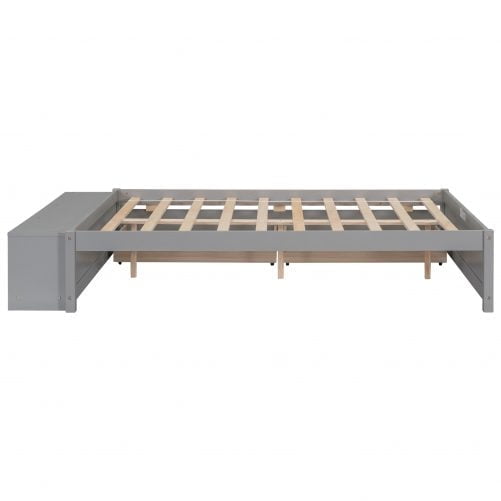 Full Size Daybed With Storage Case and 2 Storage Drawers, Lengthwise Support Slat