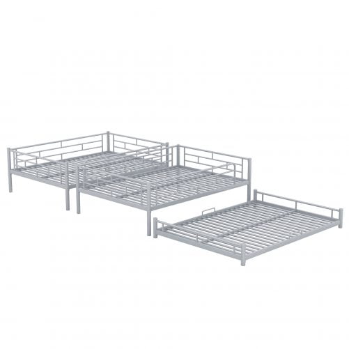 Metal Full Size Triple Bunk Bed