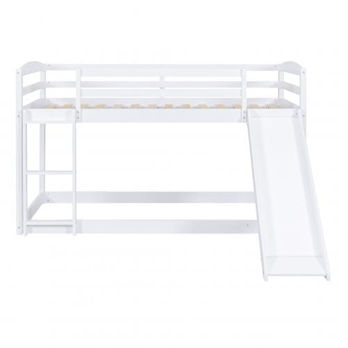 Twin Over Twin Bunk Bed With Convertible Slide And Ladder