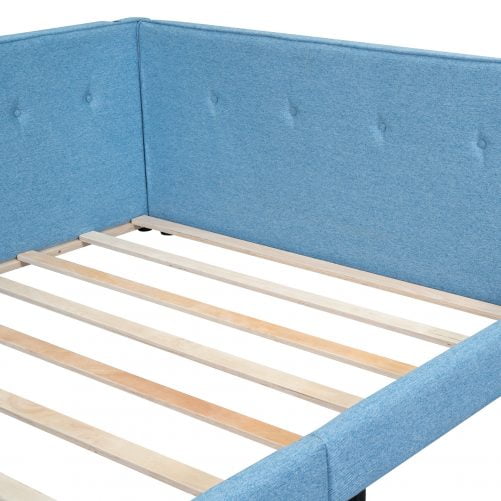 Upholstered Full Size Platform Bed With USB Ports