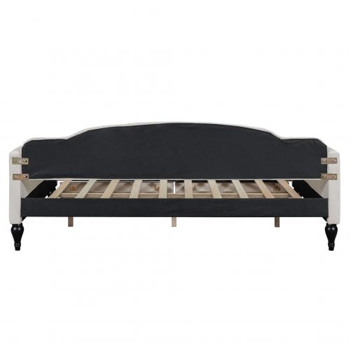 Full Size Upholstered Tufted Daybed Bed With Two Drawers