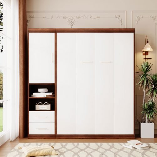 Full Size Murphy Bed With Cabinet