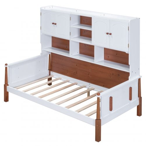 Twin Size Platform Bed With Multiple Storage