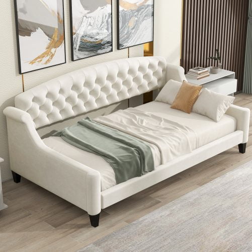 Modern Luxury Tufted Button Daybed, Twin Size