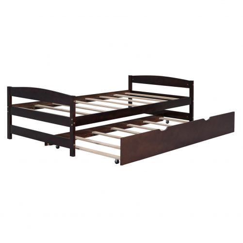 Twin Size Platform Bed with Twin Size Trundle