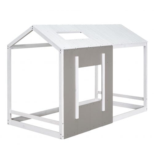Twin Size House Platform with Roof and Window