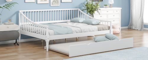 Full Size Daybed With Trundle And Support Legs