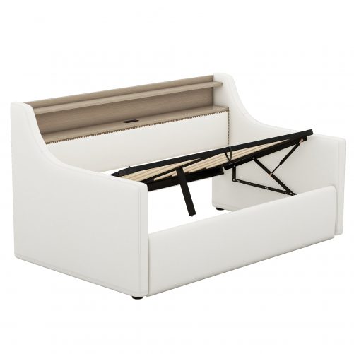 Twin Size Daybed with Hydraulic Storage