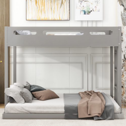 Twin over Full Bunk Bed with Built-in Ladder