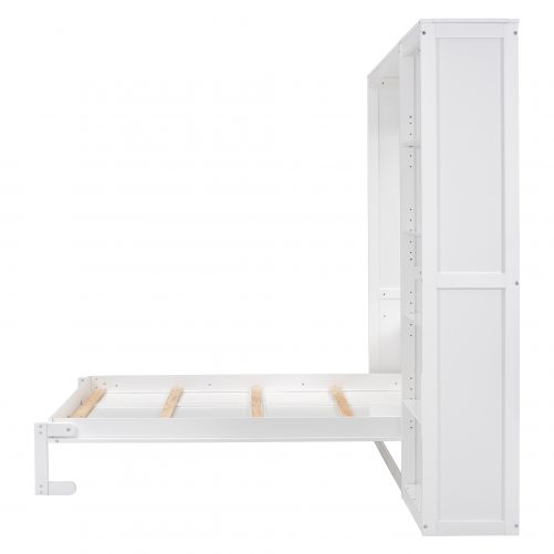 Full Size Murphy Bed Wall Bed with Shelves