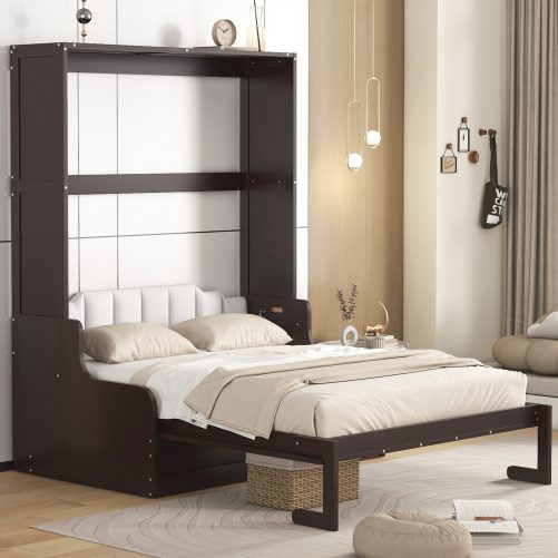 Queen Size Murphy Bed Wall Bed with Cushion