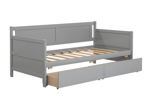 Wood Twin Size Daybed With Two Drawers