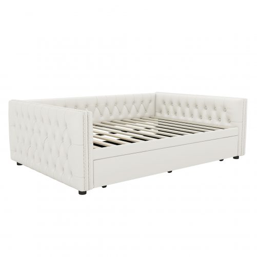 Full Size Upholstered Daybed With Twin Trundle